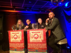The ‘China + Russia’ panel at the Ritz in Kirkenes. Left to right: Arne O. Holm, Øystein Tunsjø, Guro Brandshaug and Maxim Belov. Photo by Marc Lanteigne.