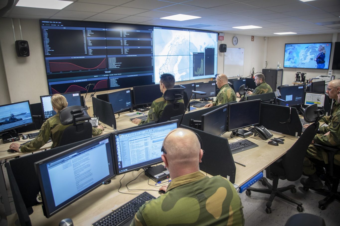 Cyberforsvarets operasjonssenter, også kjent som CDOC/Cyber Defence Operation Center på Jørstadmoen. Foto: Anette Ask / Forsvaret