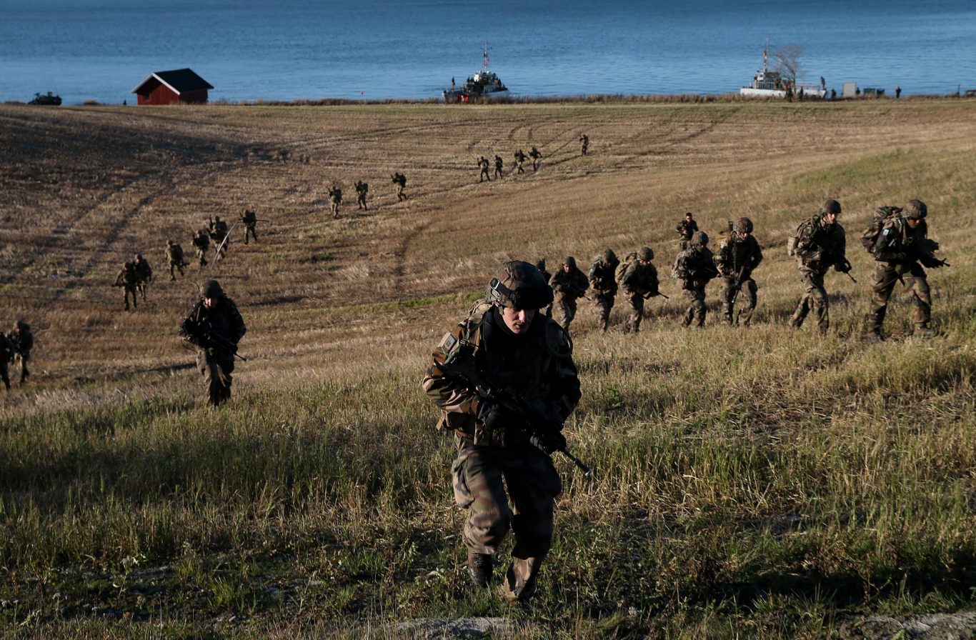 Franske soldater under øvelse Trident Juncture 2018 i Norge. Foto: Torbjørn Kjosvold / Forsvaret