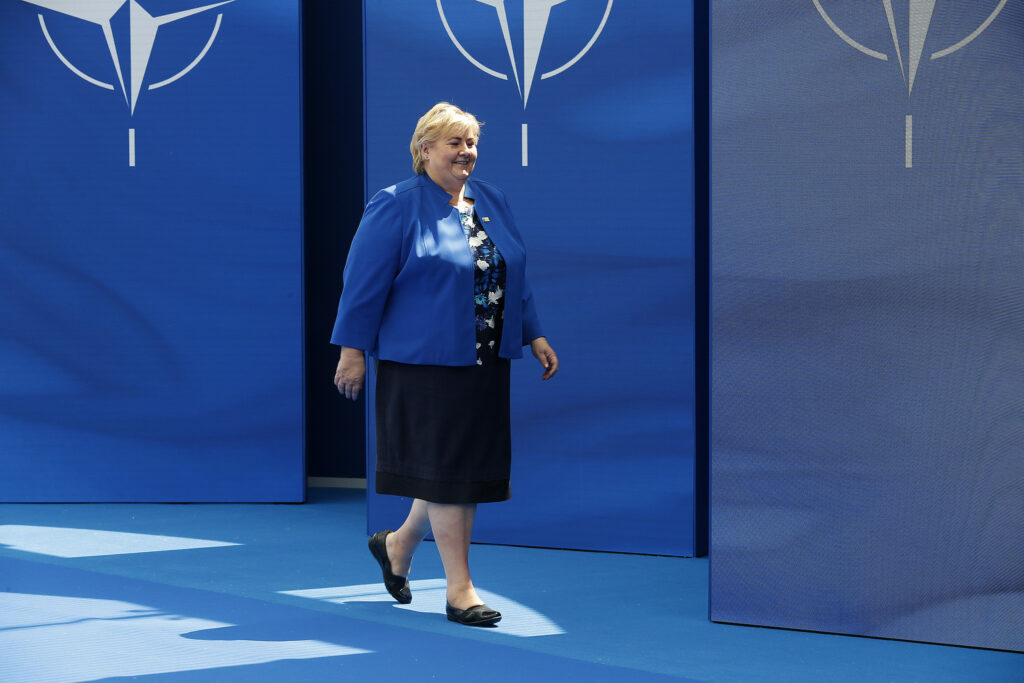 Statsminister Erna Solberg på NATO-toppmøtet i Brussel 14. juni 2021. Foto: Torbjørn Kjosvold/SMK