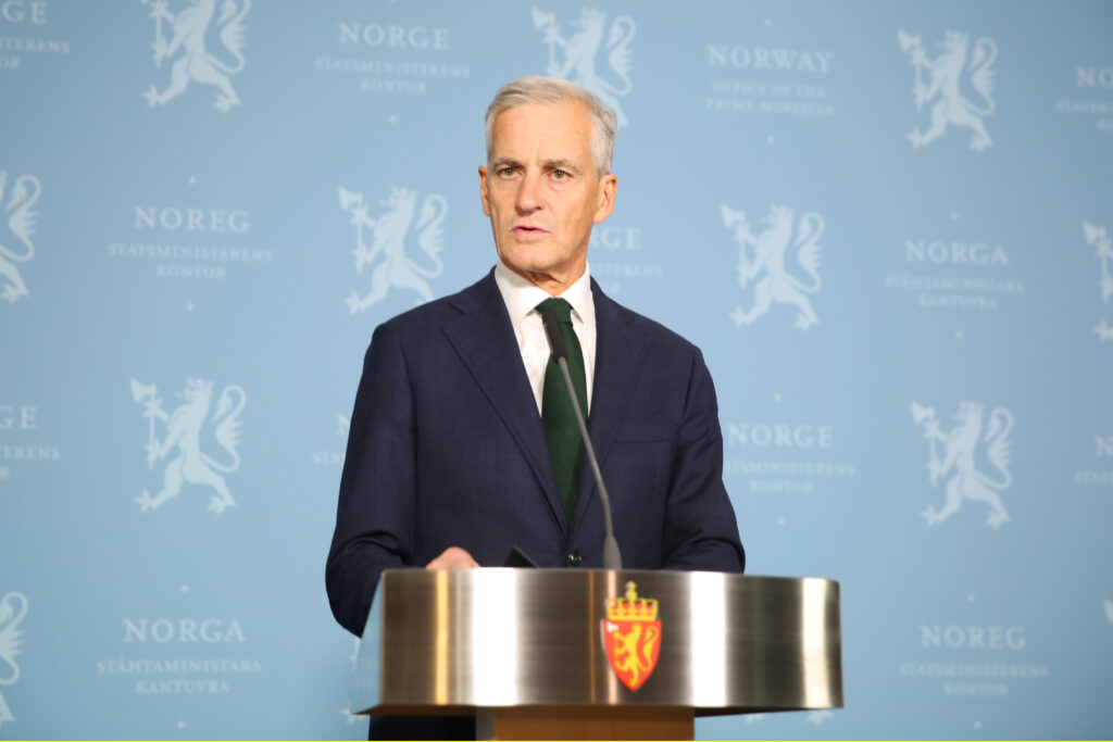Jonas Gahr Støre under en pressekonferanse i september. Foto:Ingrid Brandal Myklebust / Statsministerens kontor