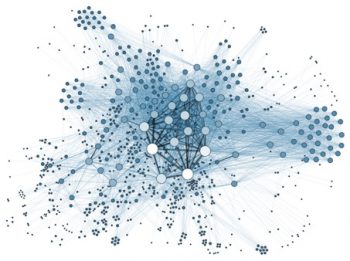 Visualisering av sosial nettverksanalyse. Kilde: Wikimedia Commons