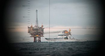 KV «Sortland» på patrulje i Nordsjøen. Foto: Forsvaret