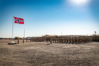 Soldater fra Norwegian Task Unit i Al-Assad, Irak, 2016. Foto: Ole-Sverre Haugli/Forsvaret