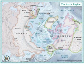 Political map of the Arctic. Source: US State Department/Wikimedia Commons